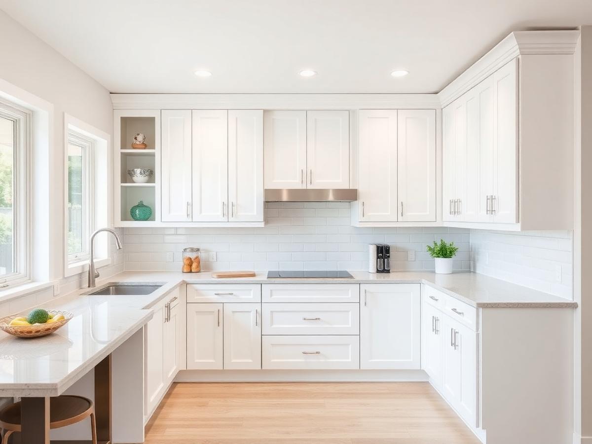 Kitchen cabinet refinishing — after painting