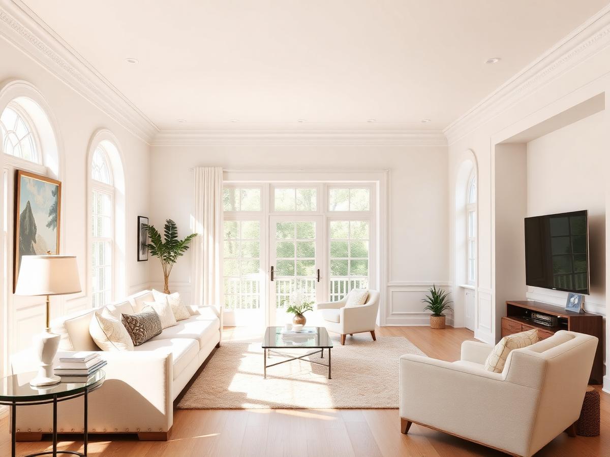 Living room repaint — after painting