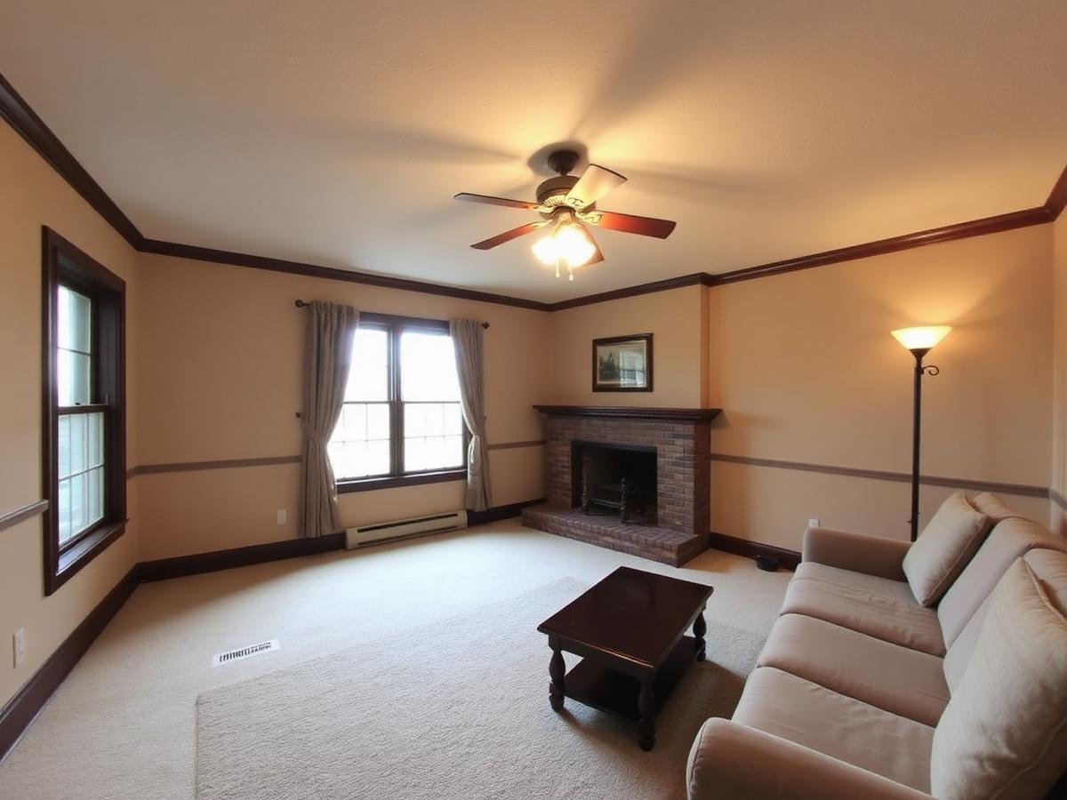 Living room repaint — before painting